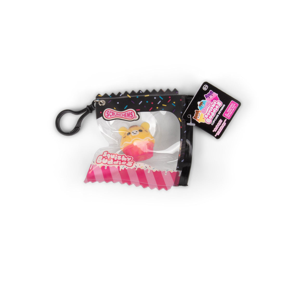 Scrunchems Cupcake Mochi Groovy Squishy Fidget Toy Keyring