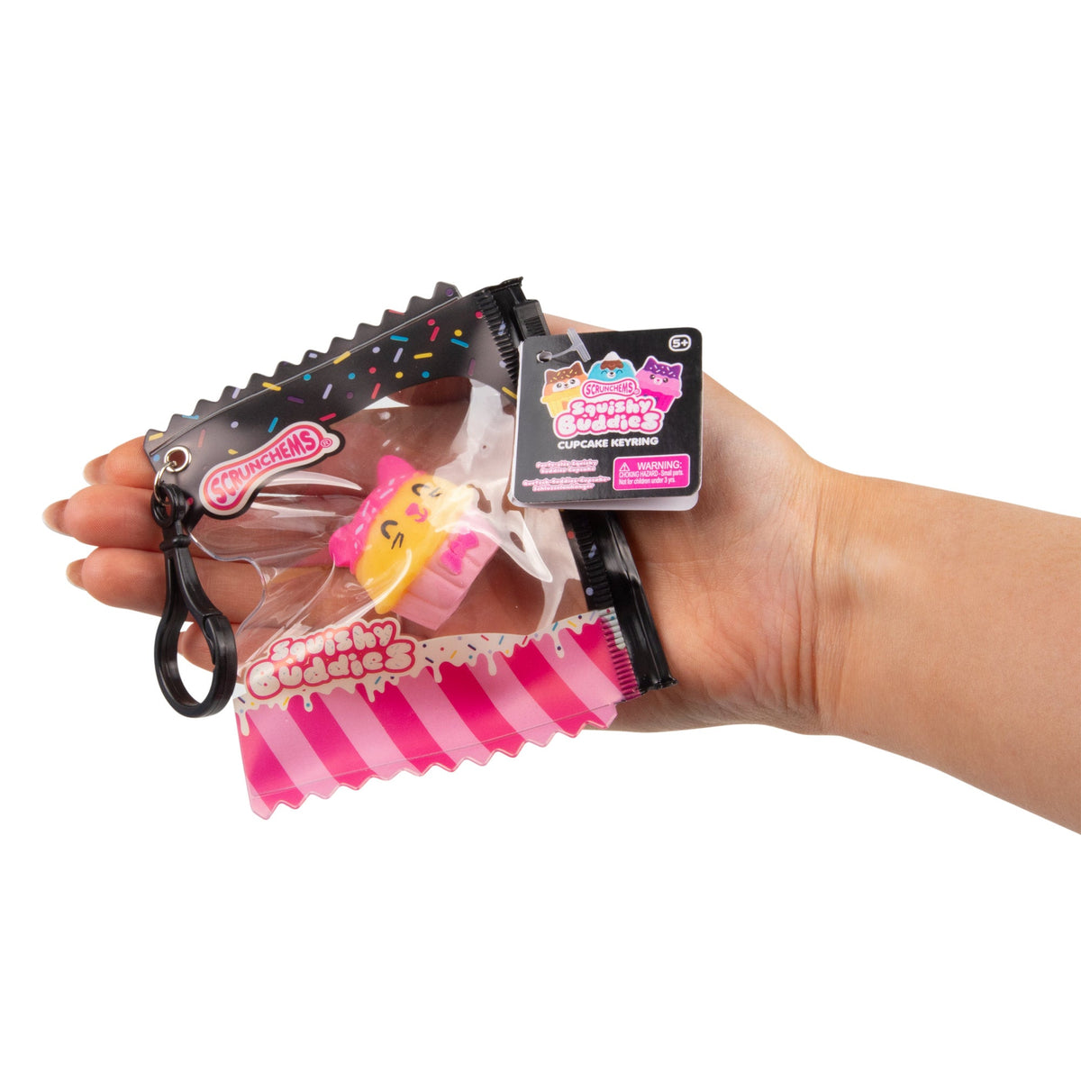 Scrunchems Cupcake Mochi Groovy Squishy Fidget Toy Keyring