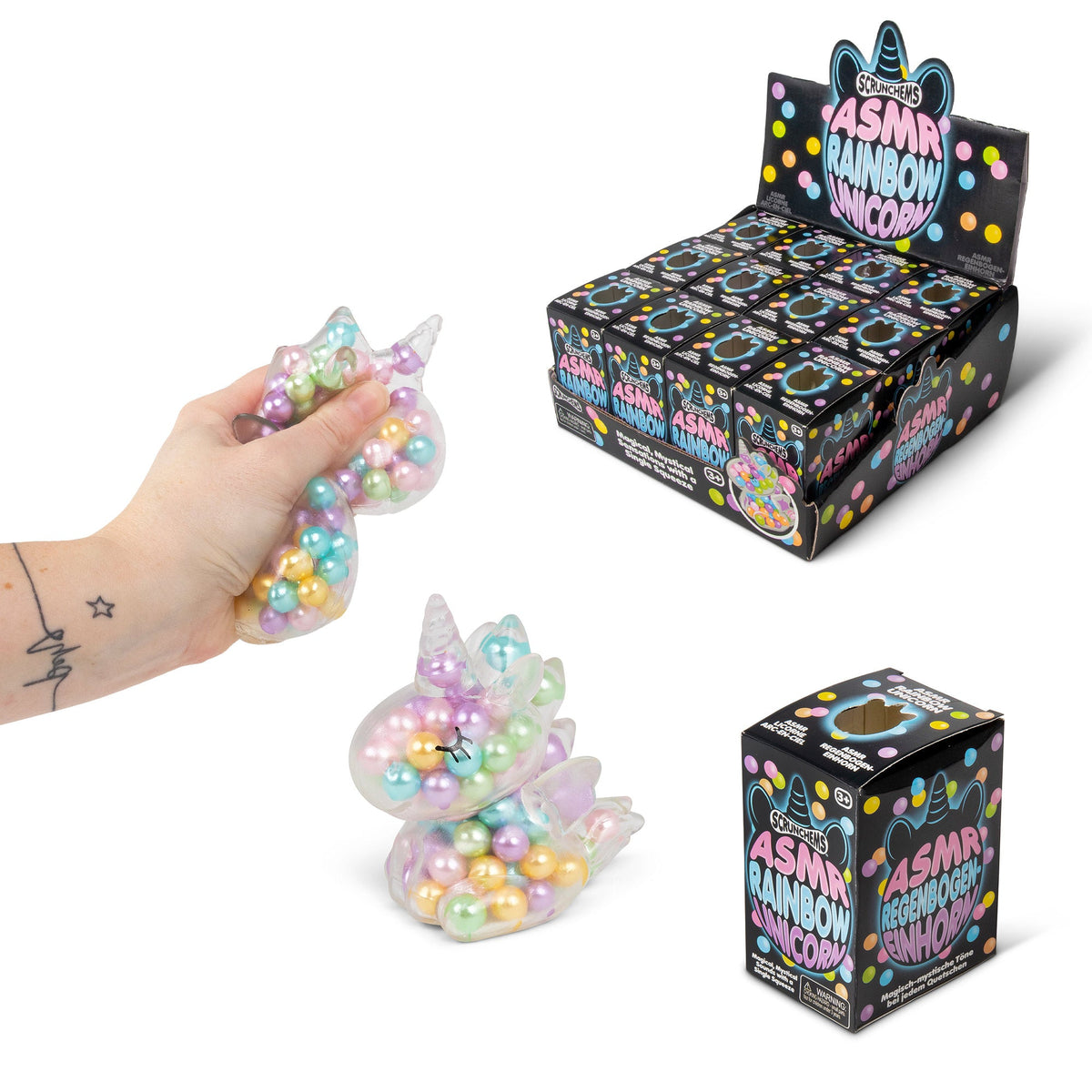 Scrunchems ASMR Rainbow Unicorn Groovy Squishy Fidget Toy