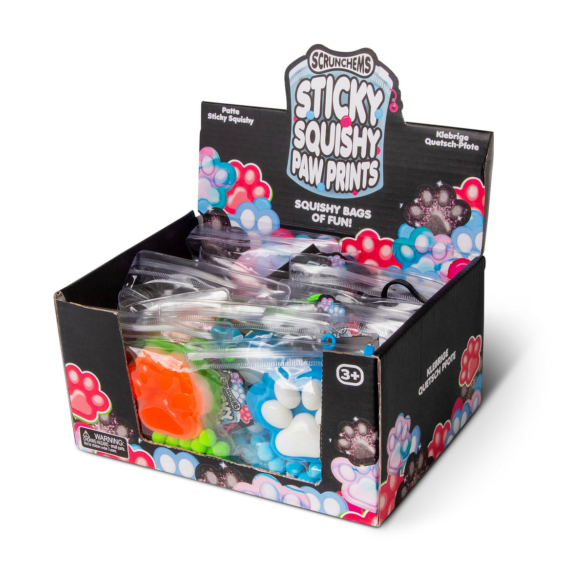 Scrunchems Paw Prints Sticky Squishy Fidget Toy