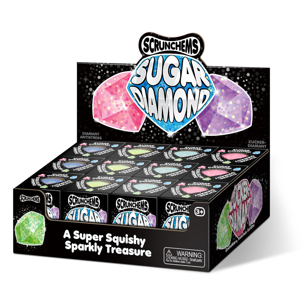 Scrunchems Sugar Diamond Groovy Squishy Fidget Toy