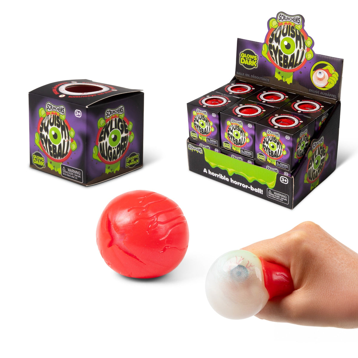 Scrunchems Glow Eyeball Groovy Squishy Fidget Toy
