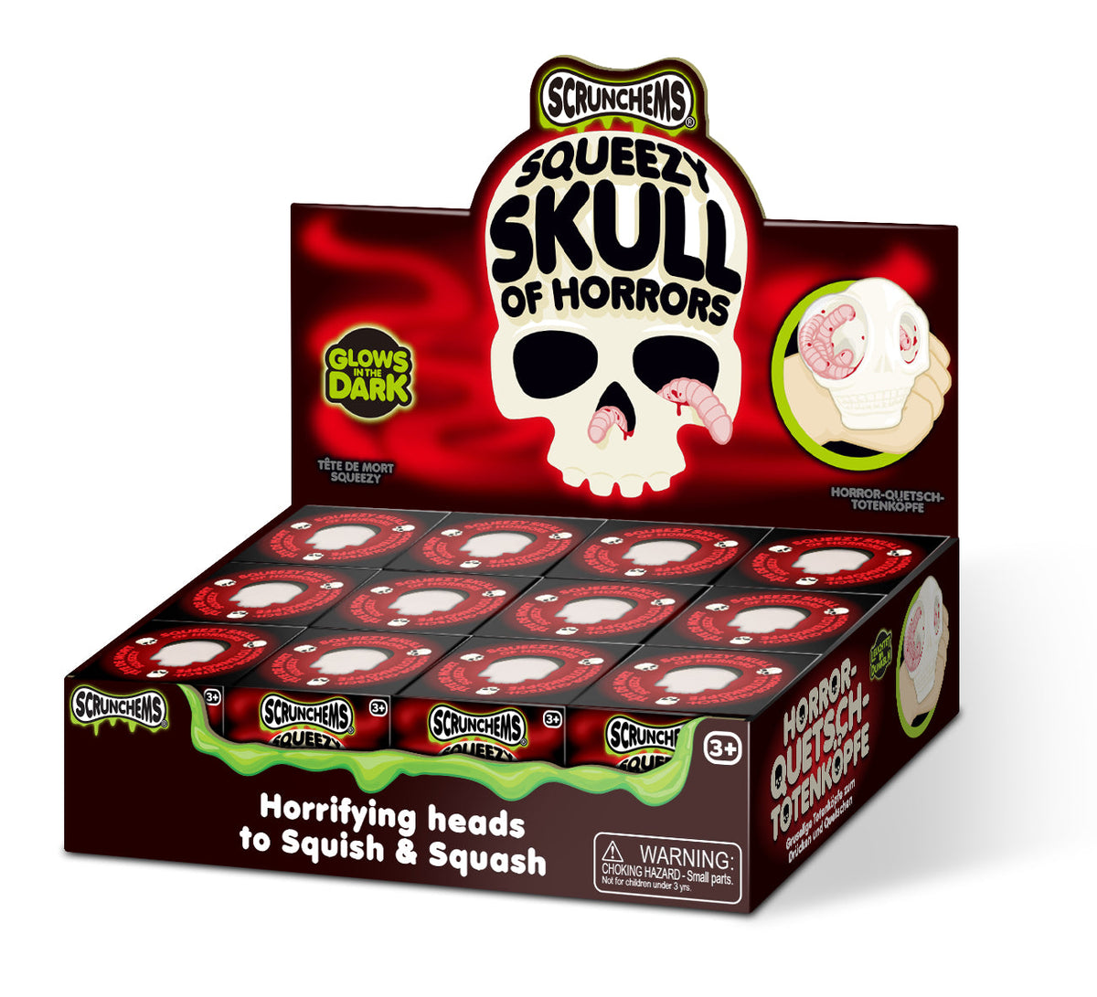 Scrunchems Squeezy Skull of Horrors Groovy Squishy Fidget Toy