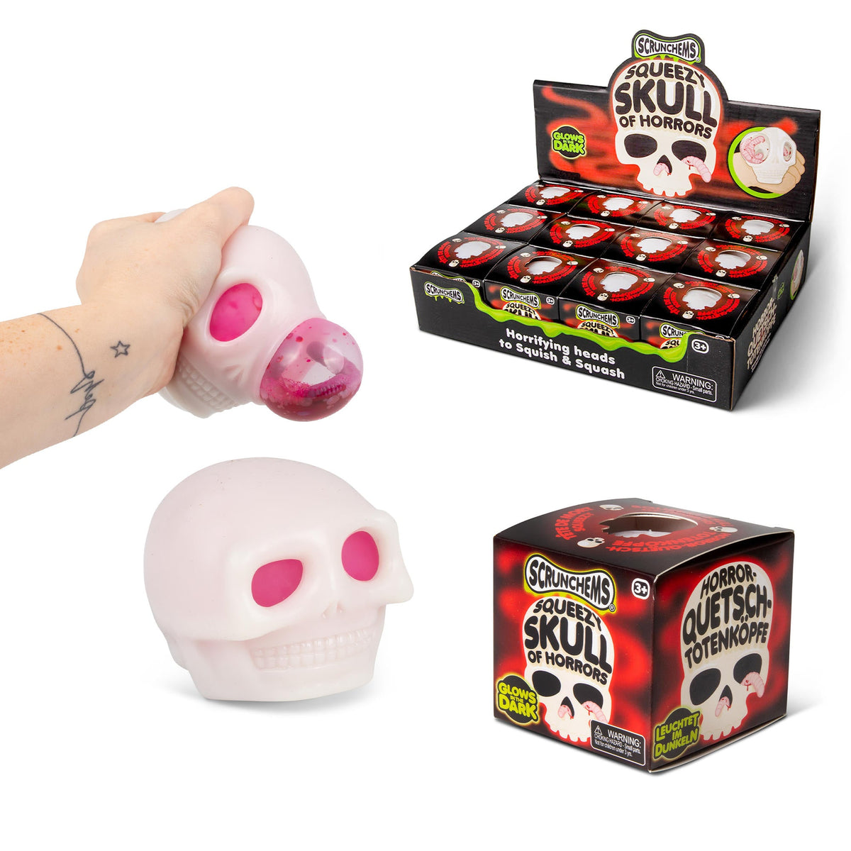 Scrunchems Squeezy Skull of Horrors Groovy Squishy Fidget Toy