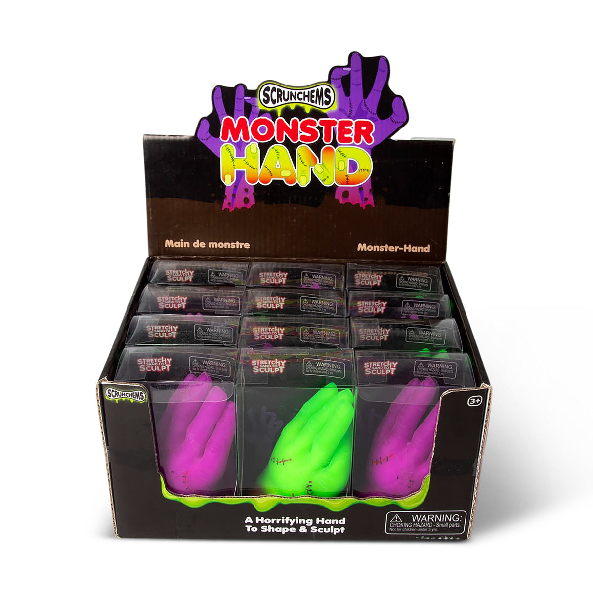 Scrunchems Monster Hand Moldable Sand Squishy Fidget Toy