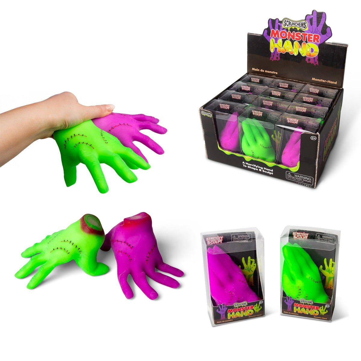 Scrunchems Monster Hand Moldable Sand Squishy Fidget Toy