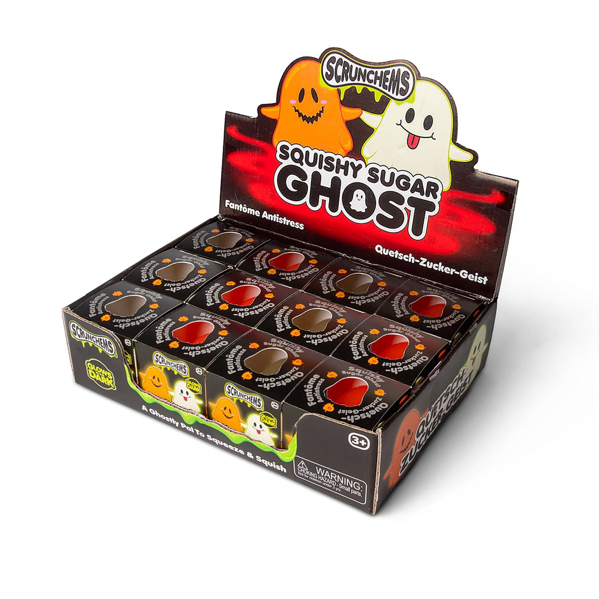 Scrunchems Squishy Sugar Ghost Glow in the Dark Fidget Toy