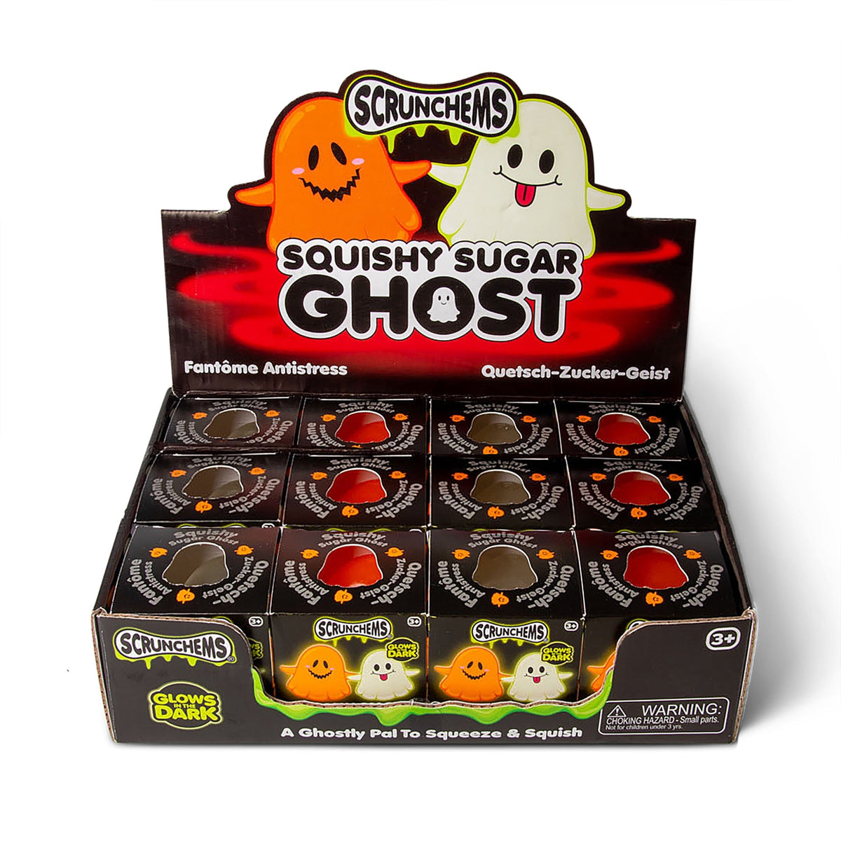 Scrunchems Squishy Sugar Ghost Glow in the Dark Fidget Toy