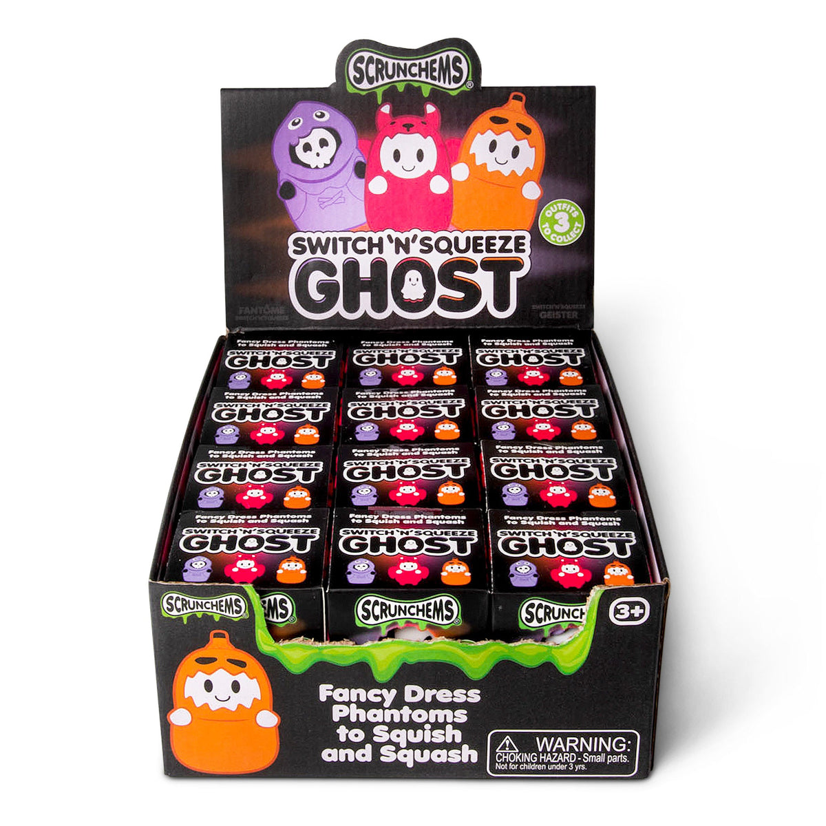 Scrunchems Switch 'N' Squeeze Ghost Squishy Fidget Toy