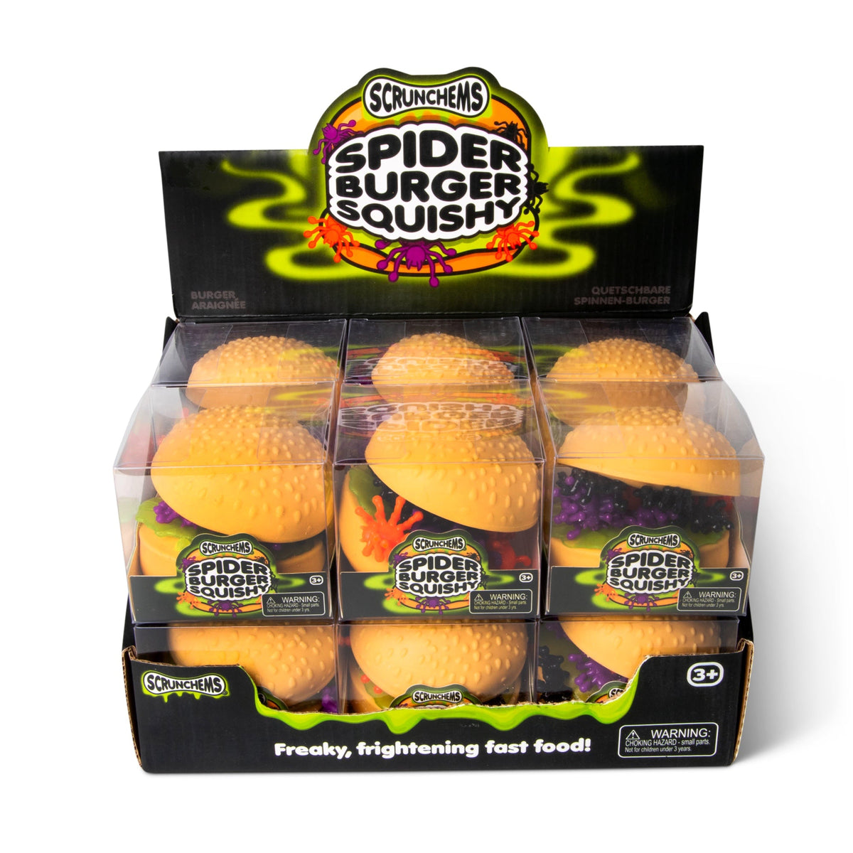 Scrunchems Spider Burger Groovy Squishy Fidget Toy