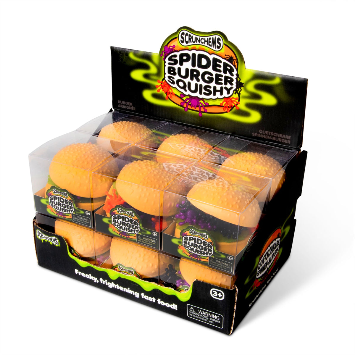 Scrunchems Spider Burger Groovy Squishy Fidget Toy