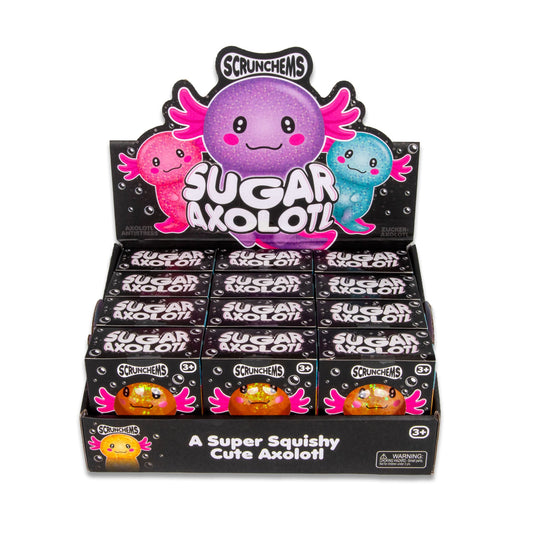 Scrunchems Sugar Axolotl Groovy Squishy Fidget Toy
