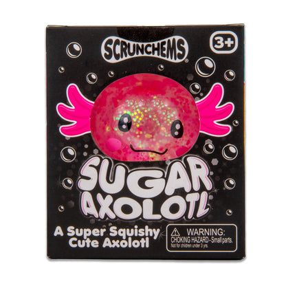 Scrunchems Sugar Axolotl Groovy Squishy Fidget Toy