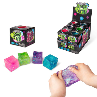 Scrunchems Glitter Sugar Cube Groovy Squishy Fidget Toy