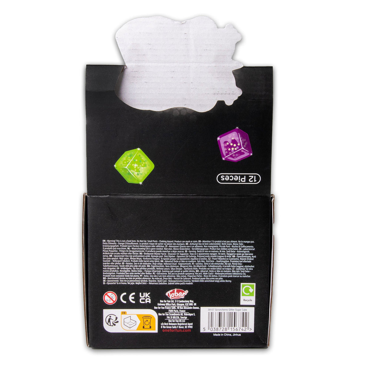 Scrunchems Glitter Sugar Cube Groovy Squishy Fidget Toy