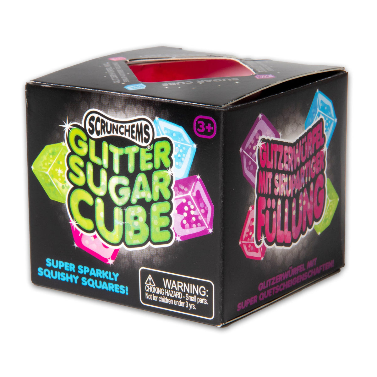 Scrunchems Glitter Sugar Cube Groovy Squishy Fidget Toy