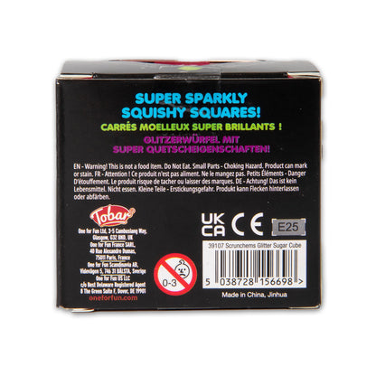 Scrunchems Glitter Sugar Cube Groovy Squishy Fidget Toy