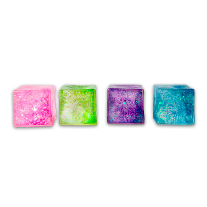 Scrunchems Glitter Sugar Cube Groovy Squishy Fidget Toy