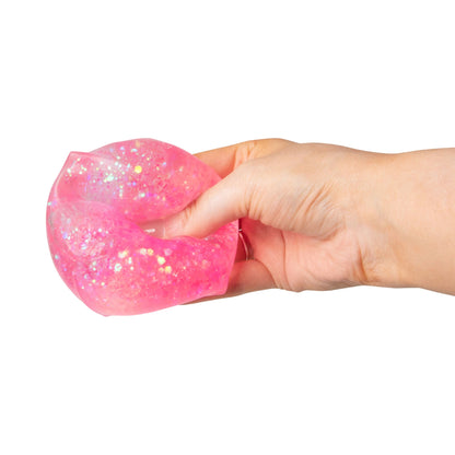 Scrunchems Glitter Sugar Cube Groovy Squishy Fidget Toy