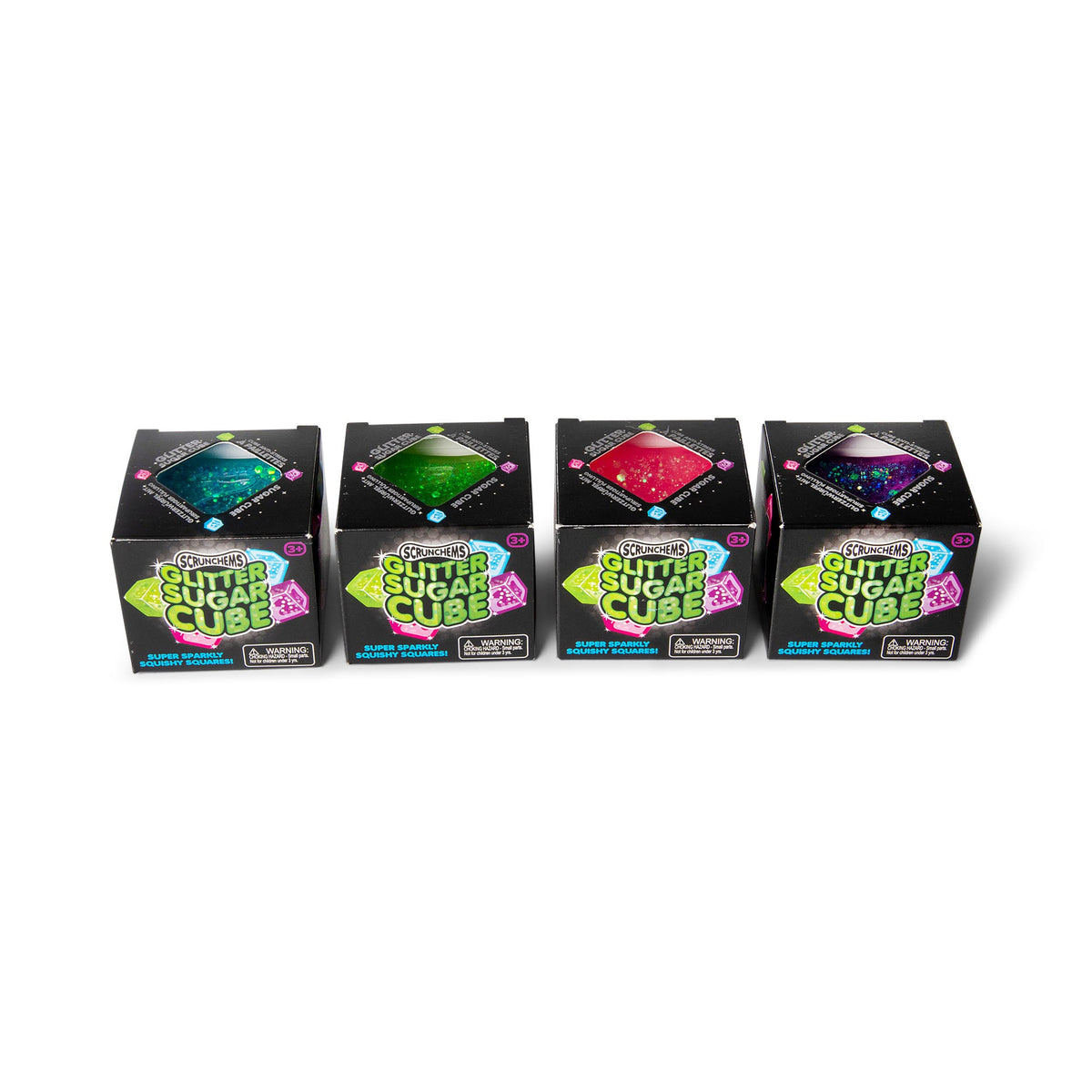 Scrunchems Glitter Sugar Cube Groovy Squishy Fidget Toy