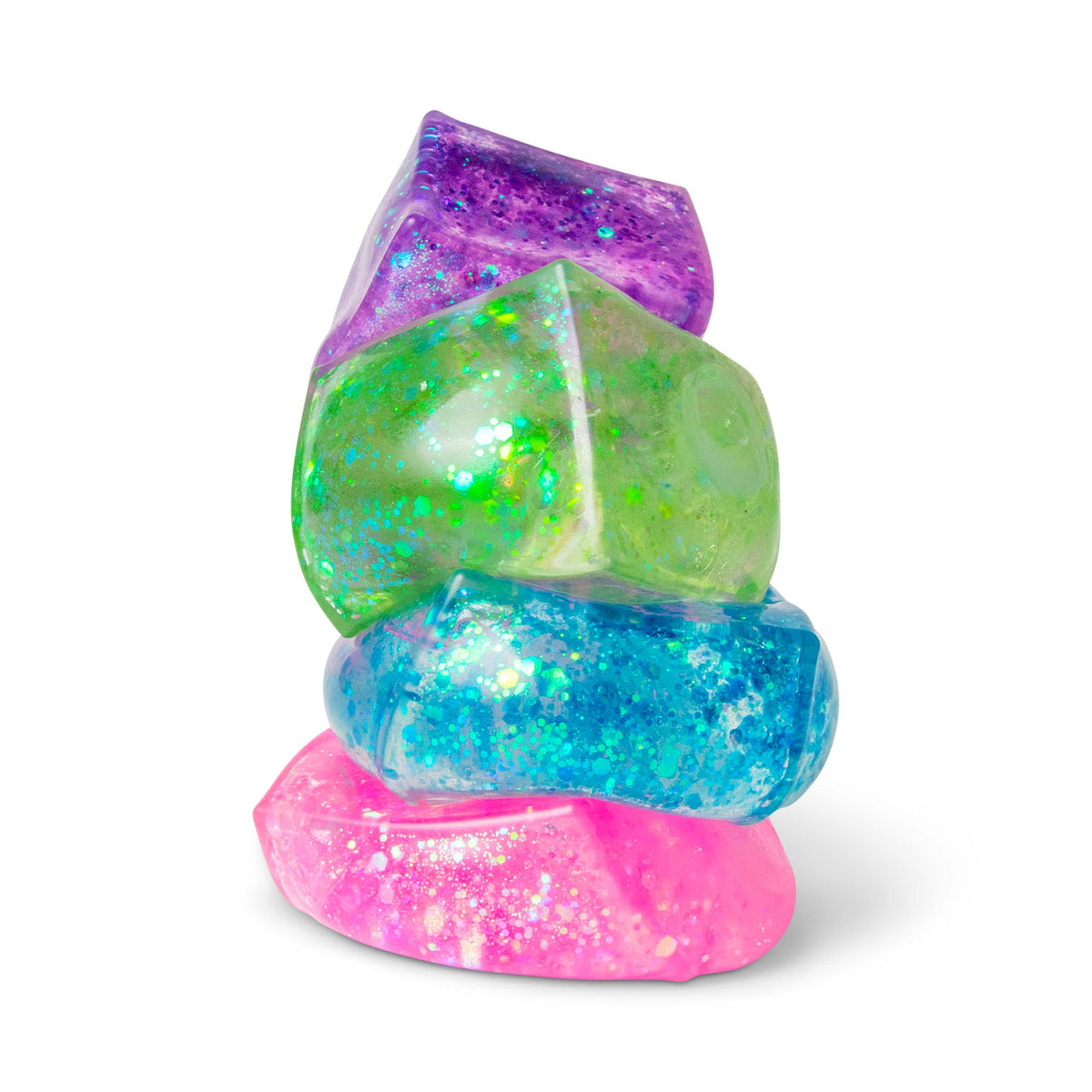 Scrunchems Glitter Sugar Cube Groovy Squishy Fidget Toy