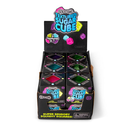 Scrunchems Textured Sugar Cube Groovy Squishy Fidget Toy