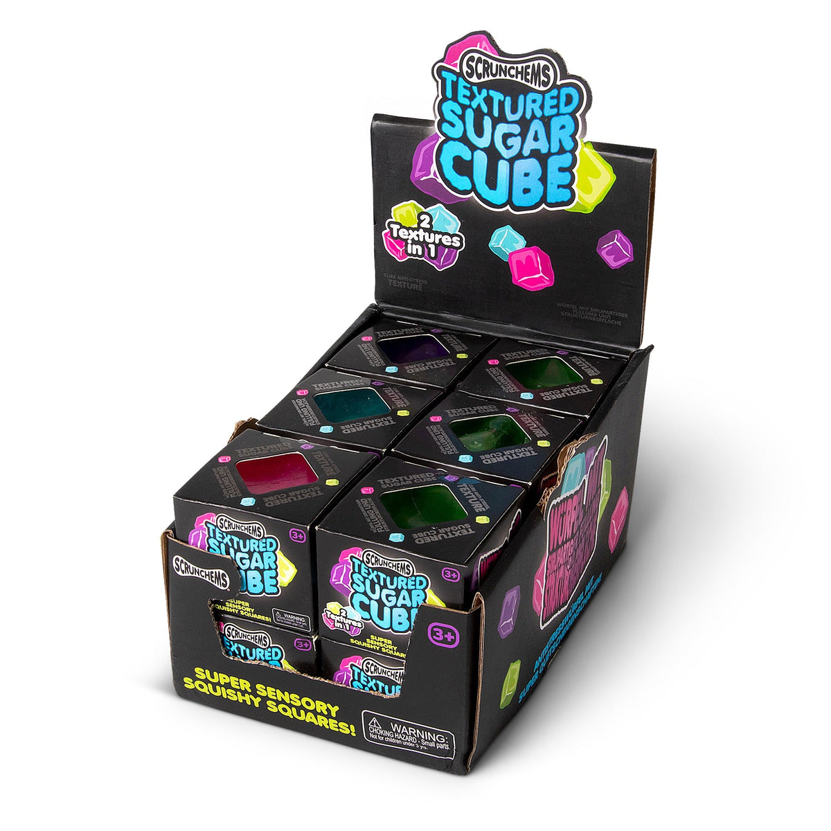 Scrunchems Textured Sugar Cube Groovy Squishy Fidget Toy