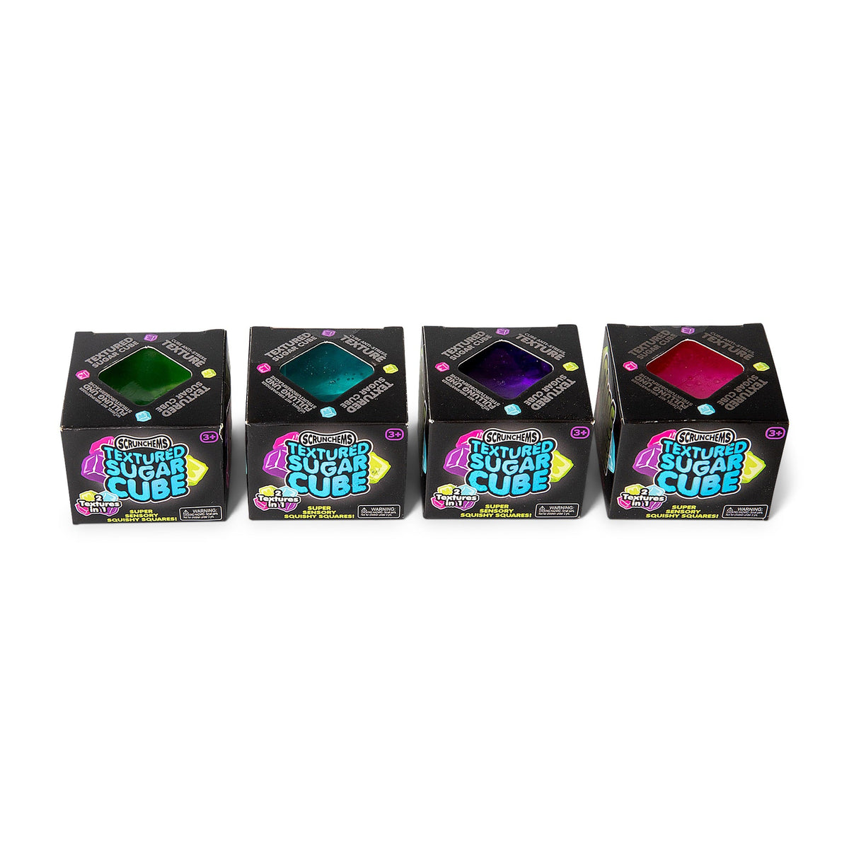 Scrunchems Textured Sugar Cube Groovy Squishy Fidget Toy