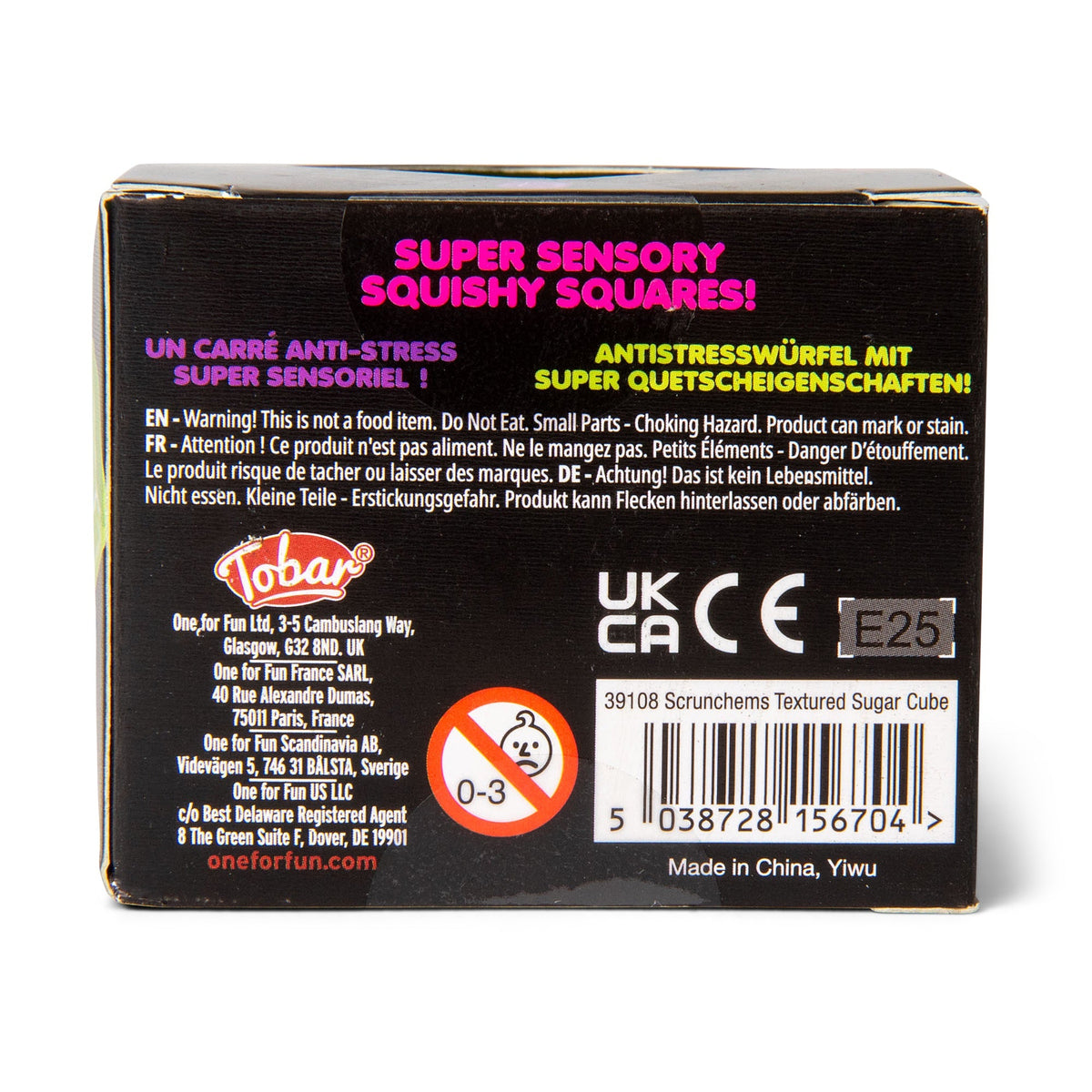 Scrunchems Textured Sugar Cube Groovy Squishy Fidget Toy