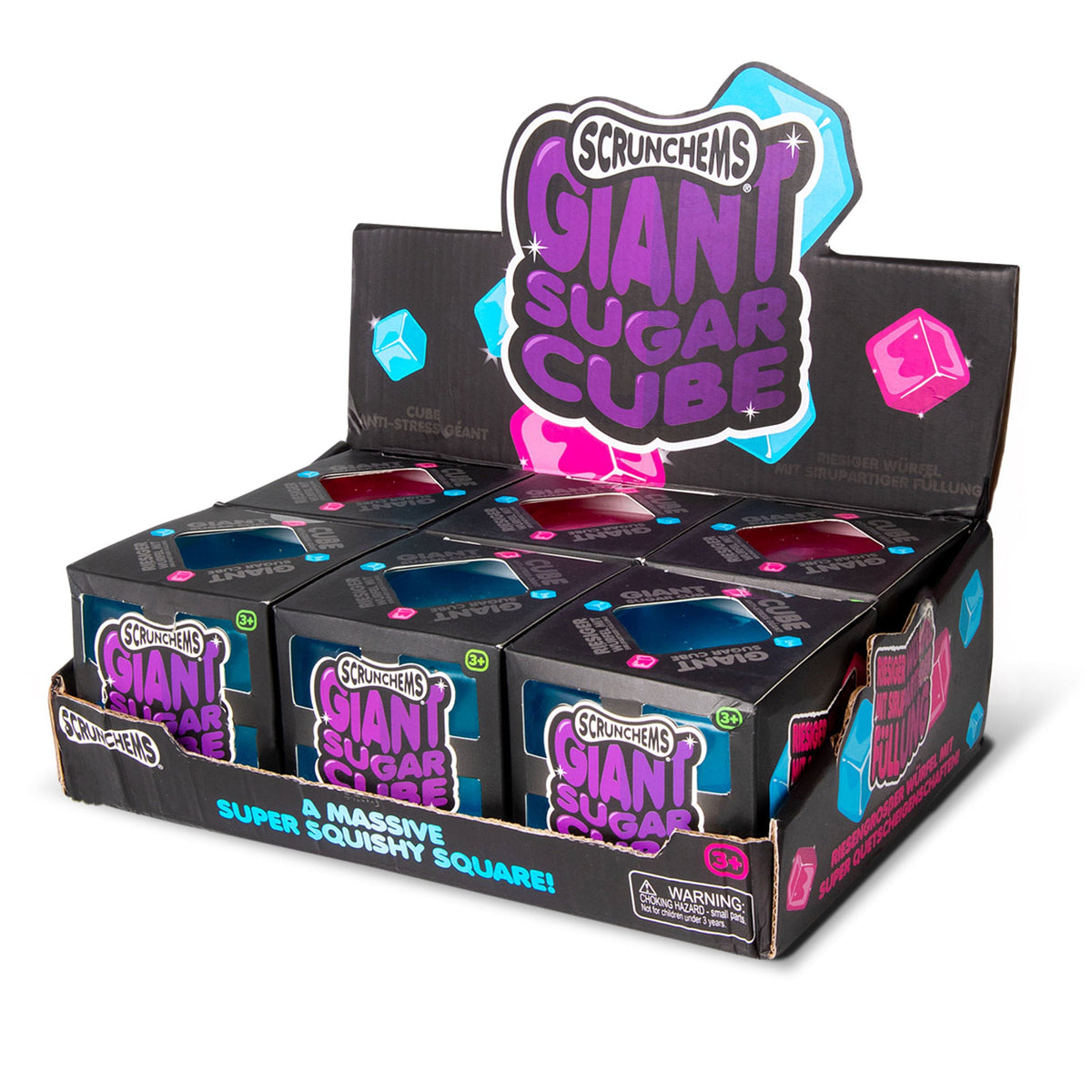 SCRUNCHEMS Giant Sugar Cube Groovy Squishy Fidget Toy