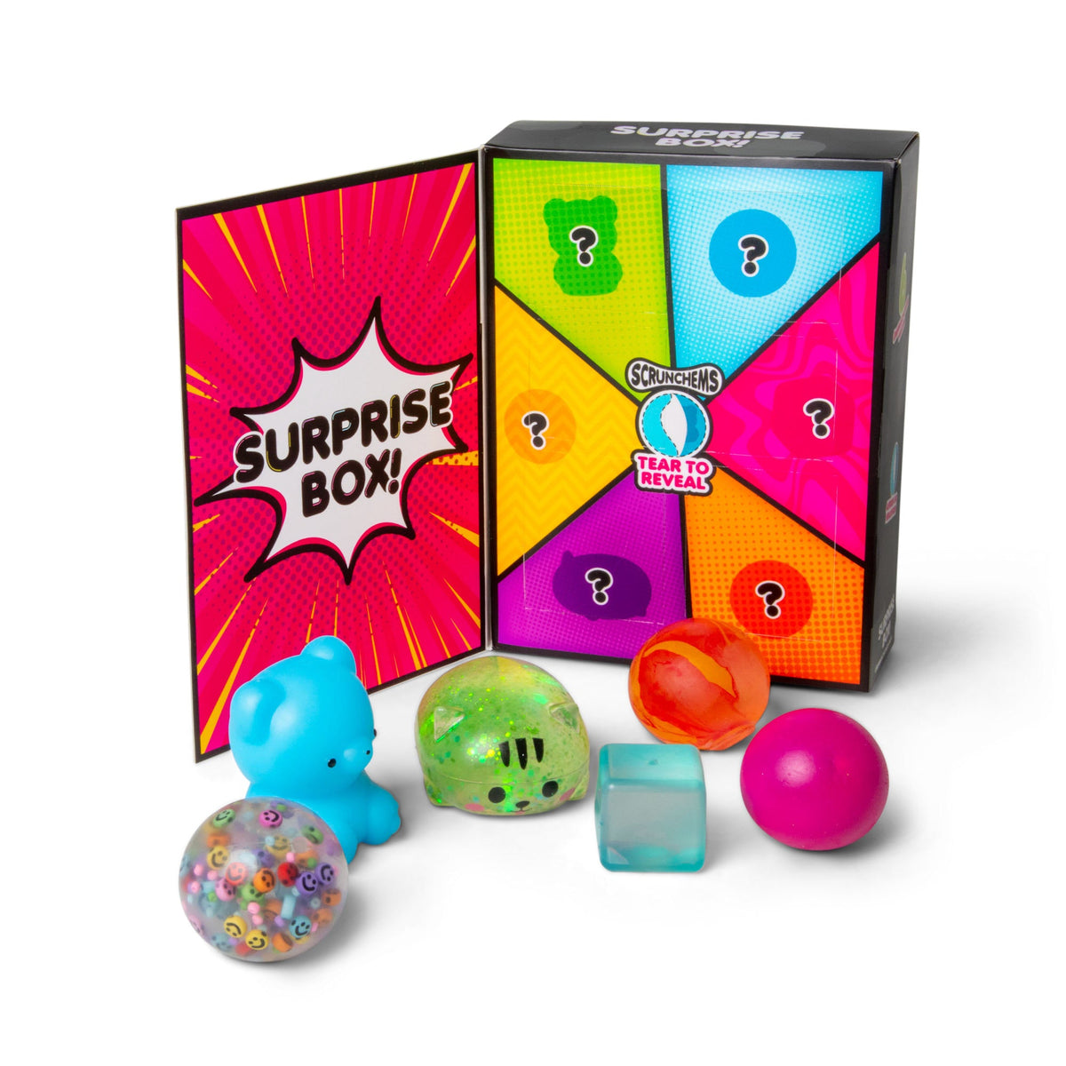 Scrunchems Surprise Box Groovy Squishy Fidget Toy 6 Pack