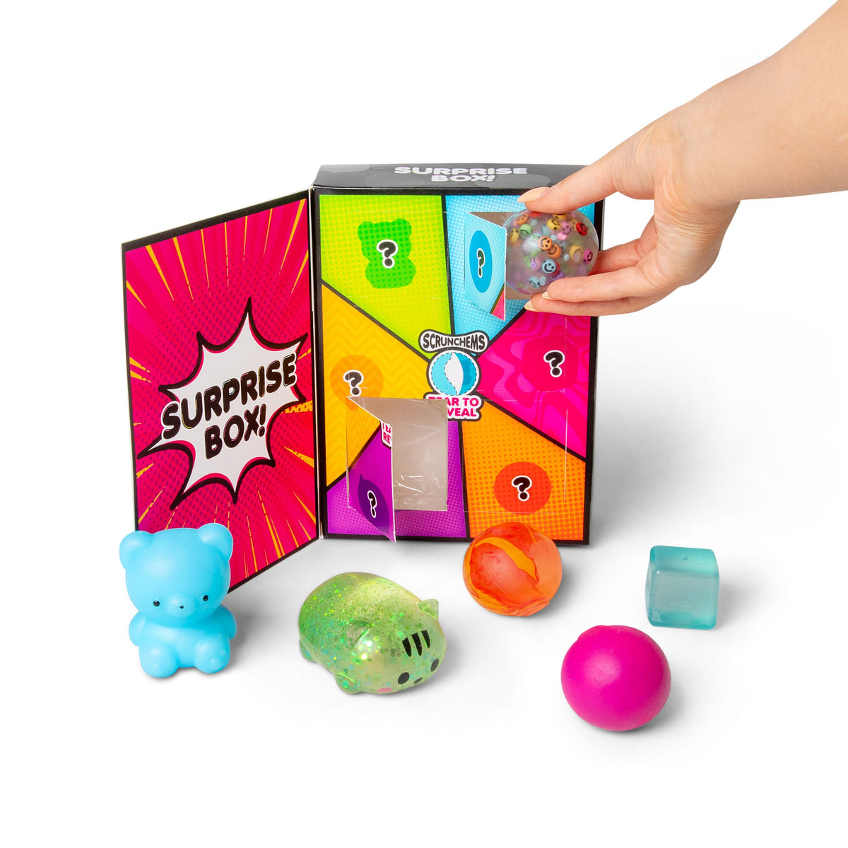 Scrunchems Surprise Box Groovy Squishy Fidget Toy 6 Pack