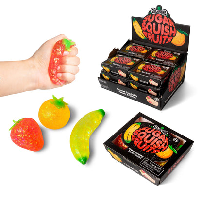 Scrunchems Sugar Squish Fruits Groovy Squishy Fidget Toy 3 Pack