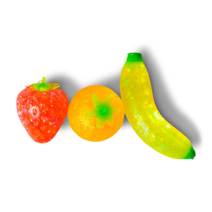 Scrunchems Sugar Squish Fruits Groovy Squishy Fidget Toy 3 Pack