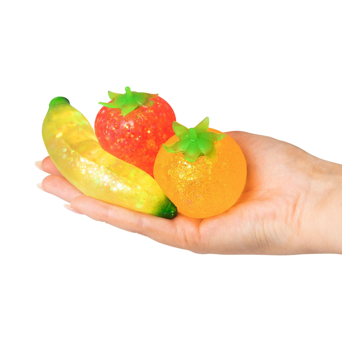 Scrunchems Sugar Squish Fruits Groovy Squishy Fidget Toy 3 Pack