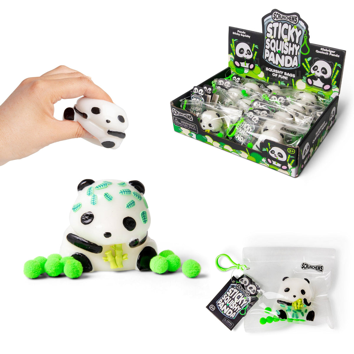 Scrunchems Panda Sticky Groovy Squishy Fidget Toy