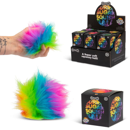 Scrunchems Furry Sugar Squish Ball Groovy Squishy Fidget Toy
