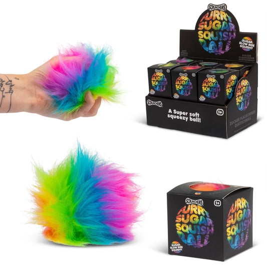 Scrunchems Furry Sugar Squish Ball Groovy Squishy Fidget Toy
