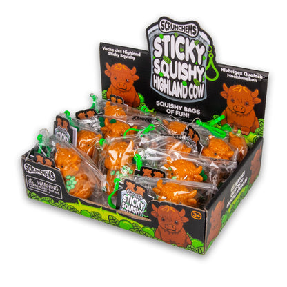 Scrunchems Sticky Highland Cow Groovy Squishy Fidget Toy