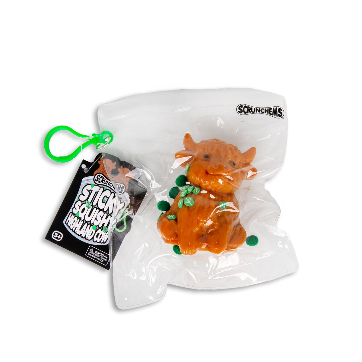 Scrunchems Sticky Highland Cow Groovy Squishy Fidget Toy