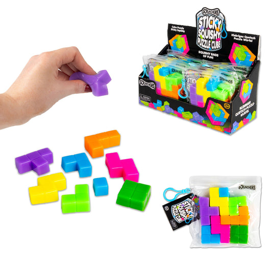 Scrunchems Sticky Squishy Puzzle Cube Fidget Toy