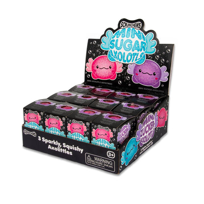 Scrunchems Mini Sugar Axolotls Groovy Squishy Fidget Toy 3 Pack