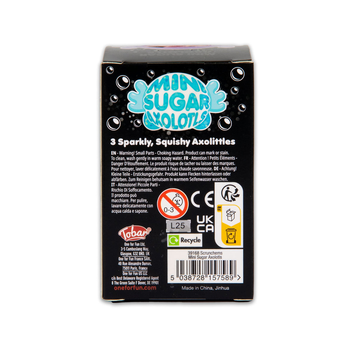 Scrunchems Mini Sugar Axolotls Groovy Squishy Fidget Toy 3 Pack