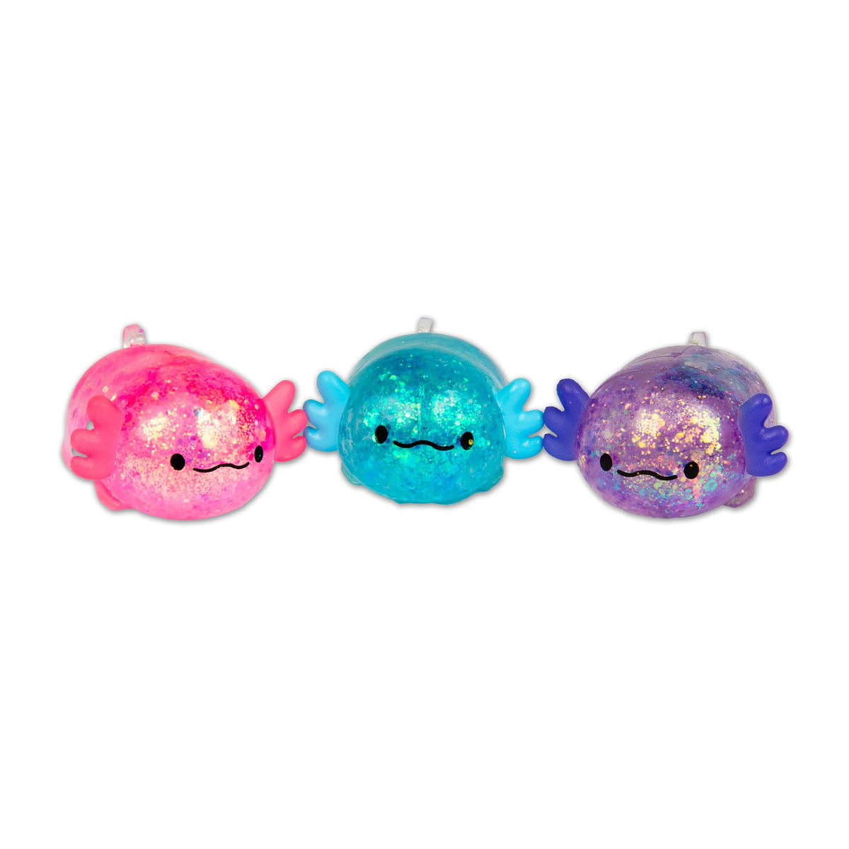 Scrunchems Mini Sugar Axolotls Groovy Squishy Fidget Toy 3 Pack