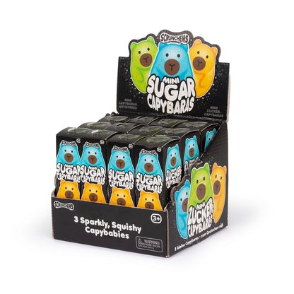 Scrunchems Mini Sugar Capybaras Squishy Fidget Toy 3 Pack