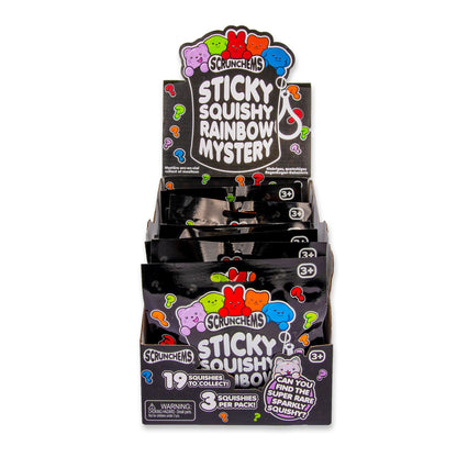 Scrunchems Sticky Squishy Rainbow Mystery Fidget Toy 3 Pack