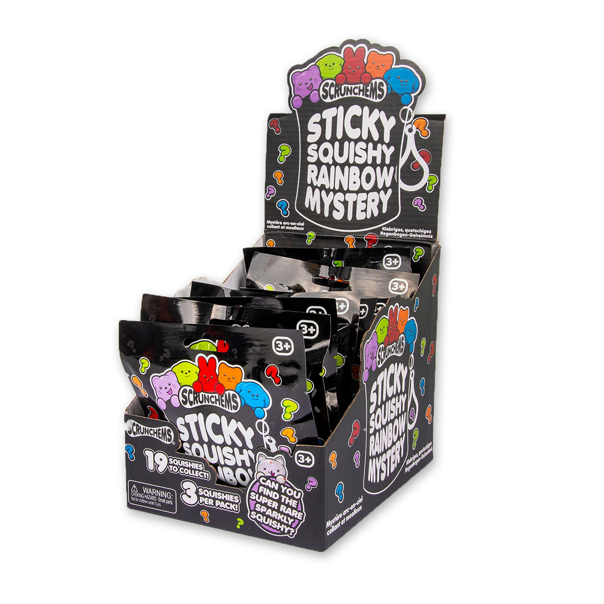 Scrunchems Sticky Squishy Rainbow Mystery Fidget Toy 3 Pack