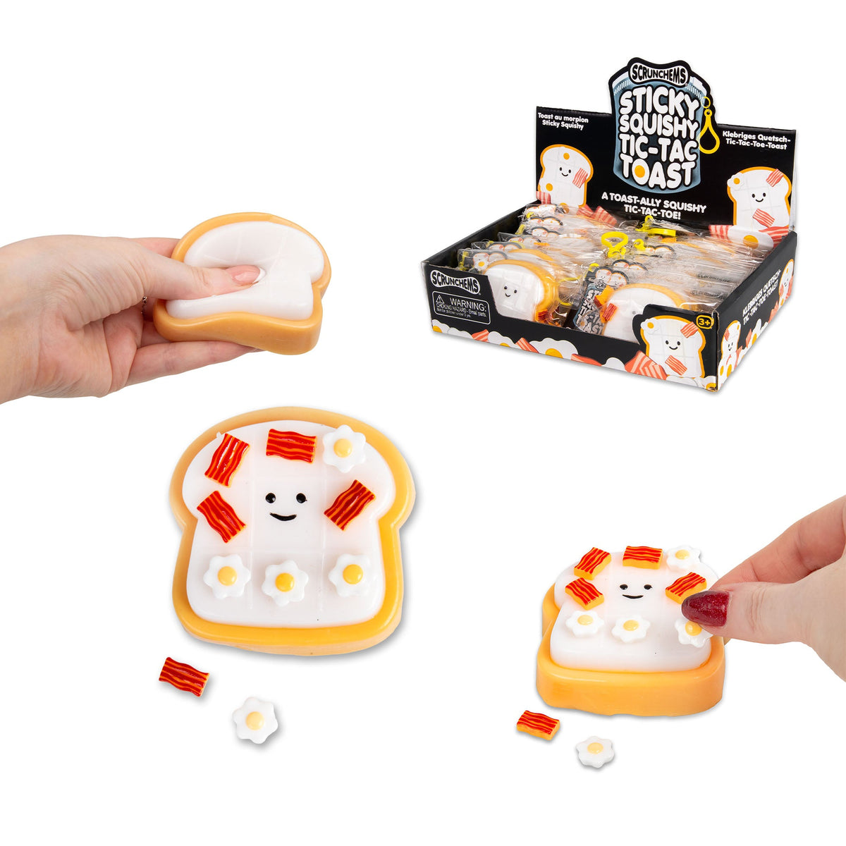 Scrunchems Sticky Squishy Tic Tac Toast Fidget Toy