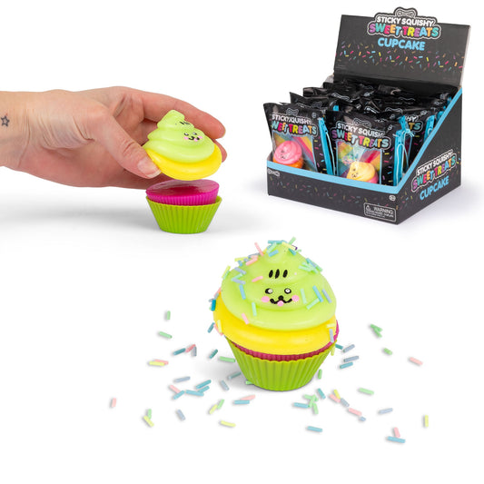 Scrunchems Sweet Treats Sticky Squishy Cupcake Fidget Toy