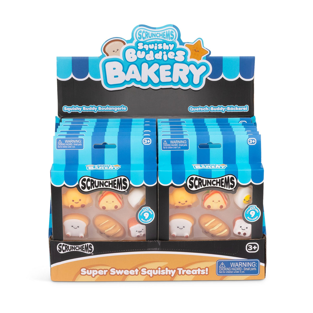 Scrunchems Squishy Buddies Bakery Mochi Groovy Squishy Fidget Toy 9 Pack